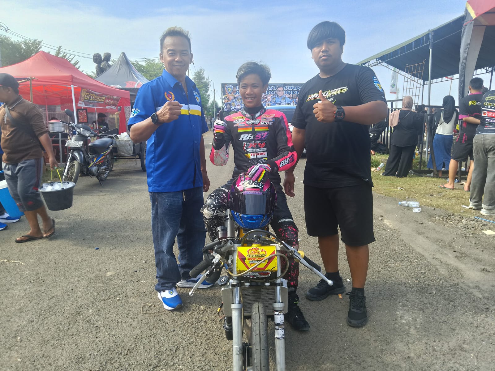 Pembalap Asal Lombok Ikuti Drag Bike Ratu Speed Championship IMI Indramayu