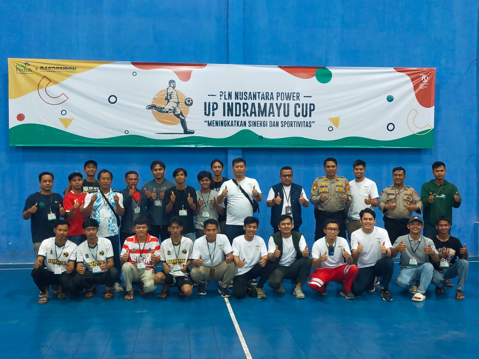 PLN Nusantara Power UP Indramayu Menyelenggarakan Turnamen Futsal Menyambut HUT RI ke 79 di GOR PLTU