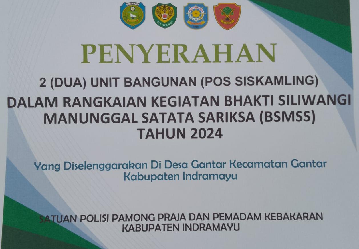 Kegiatan BSMSS Kodim 0616/Indramayu 2024 | Ditutup Dengan Serah Terima Program Bantuan Kepada Pemdes Gantar.