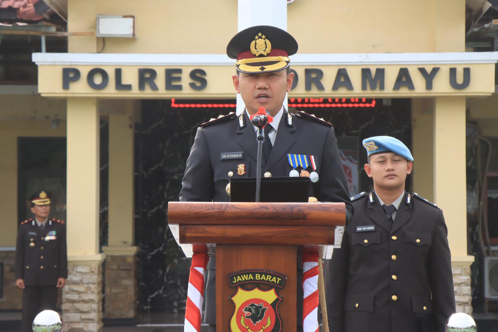 Polres Indramayu Peringati Hari PahlawanKapolres : Teladani Pahlawanmu, Cintai Negerimu